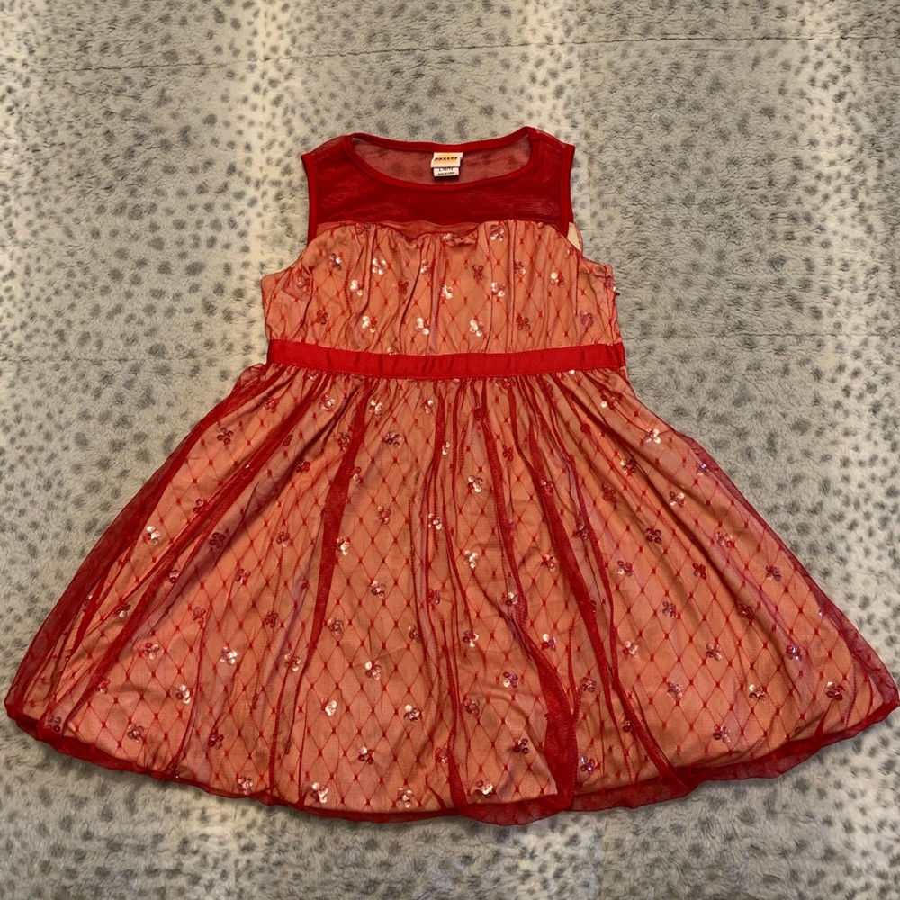 ‼️SOLD‼️Beautiful red fluffy sequence Christmas dress.